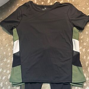 Black and Green Athletic T-shirt and Legging set from Urban Savage.